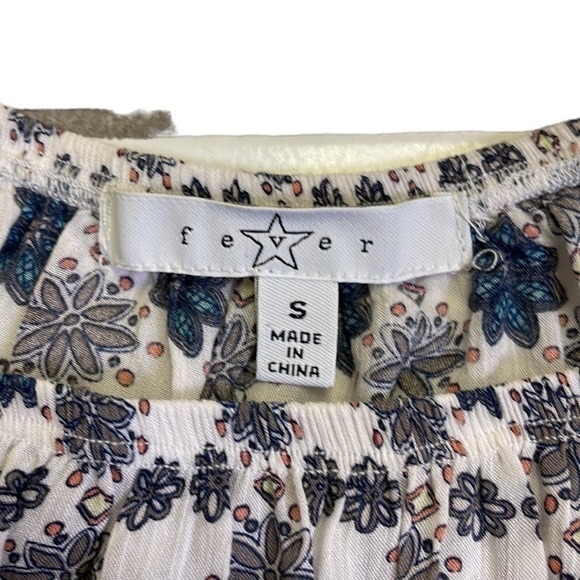 FEVER Boho flower print top size S - Picture 5 of 8
